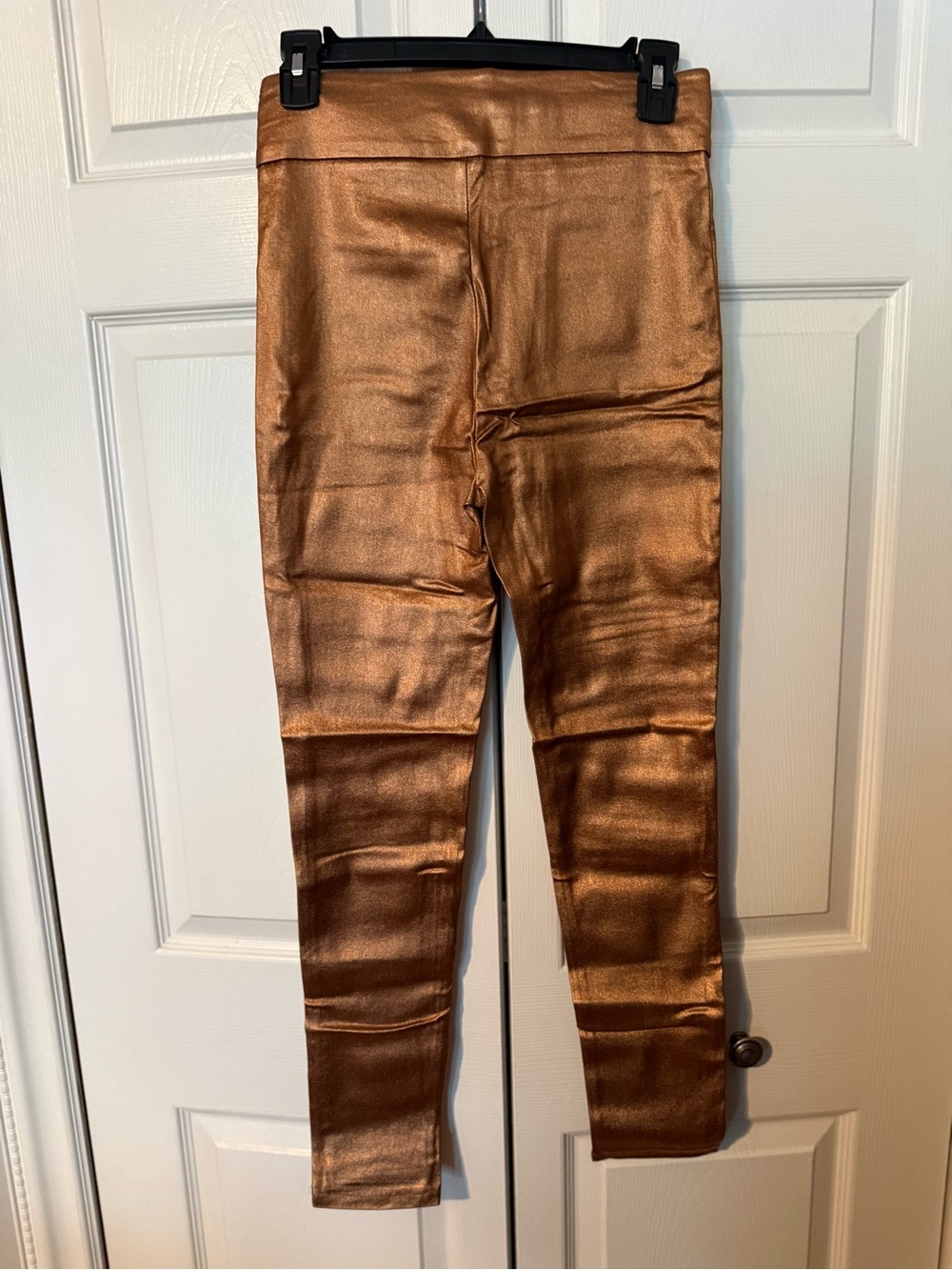 SHEIN Metallic Copper Jogger-Style Leggings